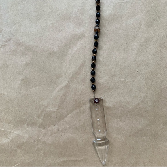 Vintage Crystal Hanging Drop w Bead Wall / Car - Picture 13 of 16